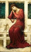 John Melhuish Strudwick When Sorrow comes to Summerday Roses bloom in Vain oil painting picture wholesale